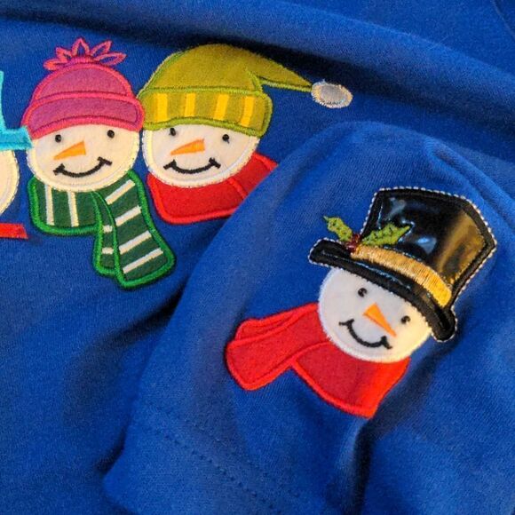 🤩 Designer's Originals Studio blue holiday top size XL🤩 2 for $20 - Picture 8 of 8